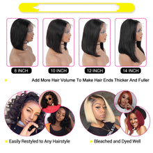 Load image into Gallery viewer, Straight Short Bob Wigs for Women Human Hair Lace Wigs with Natural Baby Hair