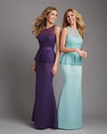Elegant Lace and Satin Pelpum Mother of the Bride Dresses Keyhole Back - promboutiqueonline
