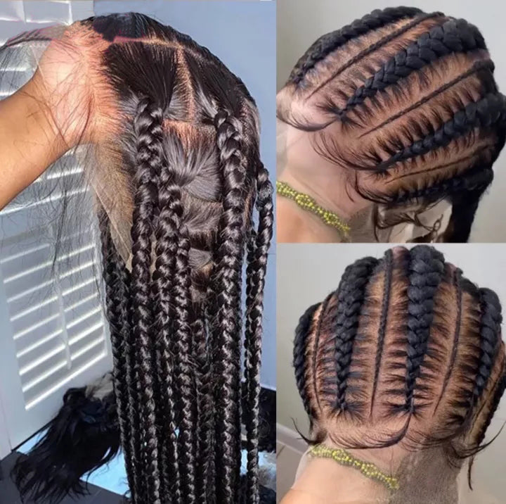 Straight Full Lace Human Hair Wigs for Women Brazilian Hair Pre Plucked Bleached Knots - promboutiqueonline