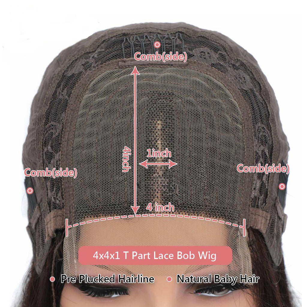 Straight Short Bob Wigs for Women Human Hair Lace Wigs with Natural Baby Hair - promboutiqueonline