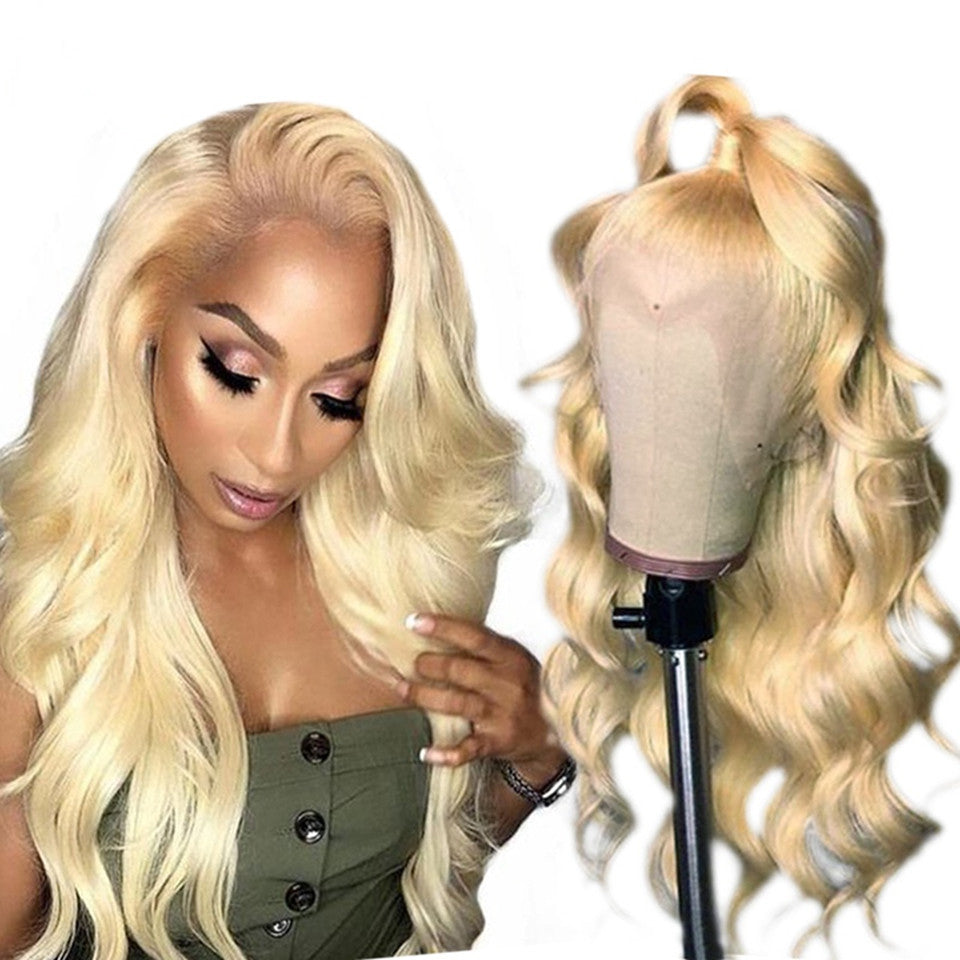 Blonde Body Wave Lace Front Wig Human Hair 30 inch Lace Wig HD Transparent Lace Frontal Wigs For Black Women - promboutiqueonline