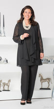 Load image into Gallery viewer, 3PCS Chiffon Mother of The Bride Pant suits Long Sleeve Jacket