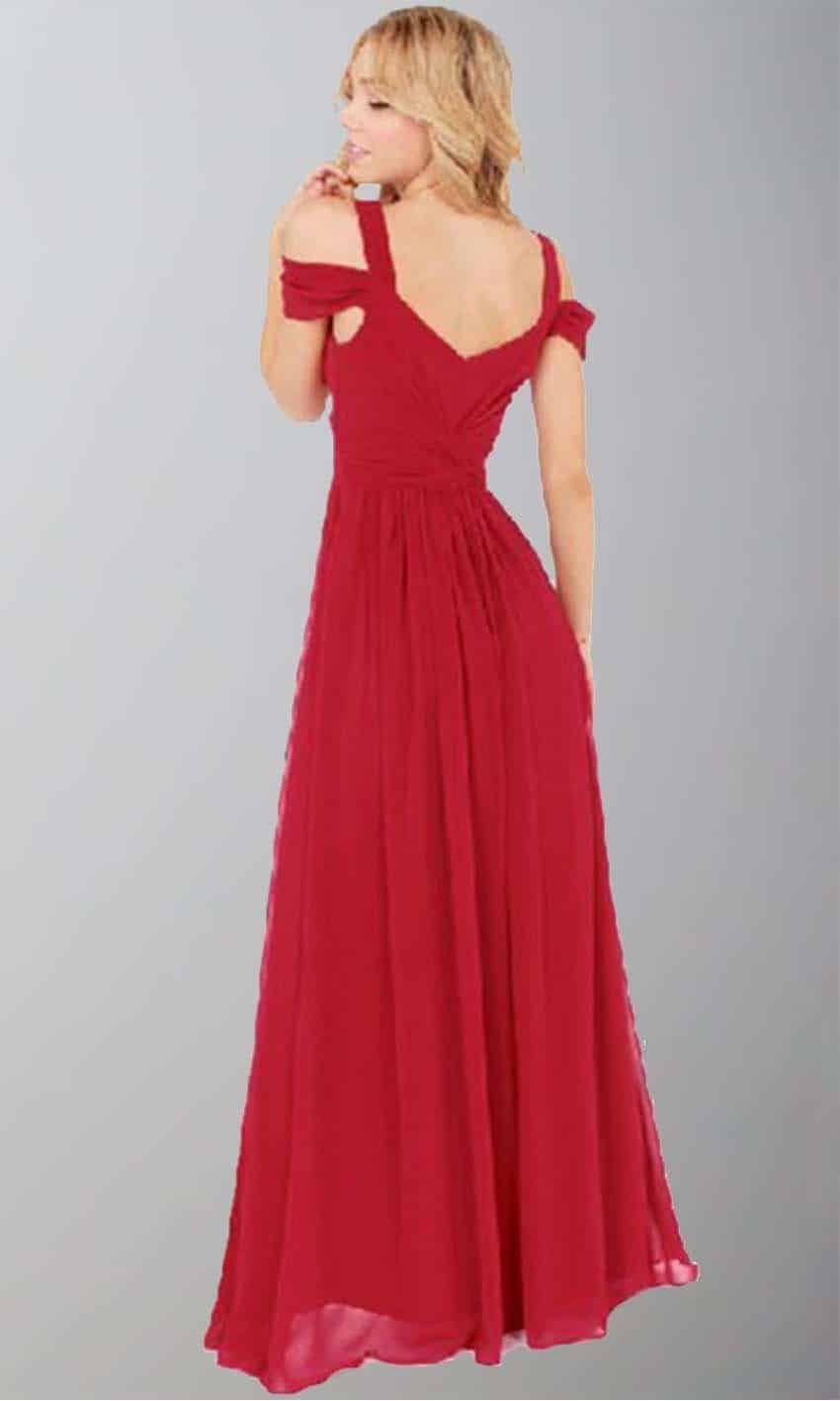 Dark Navy Off The Shoulder Maxi Prom Dresses with Side Slit P246 - promboutiqueonline