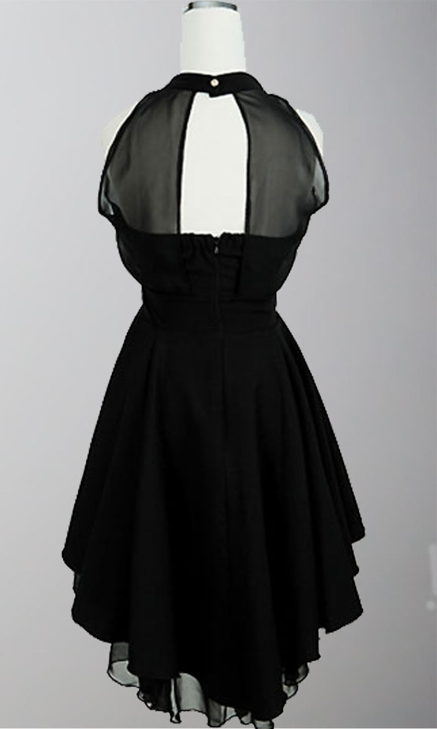 High Illusion Short Skater Black Graduation Dresses Homecoming Dress - promboutiqueonline