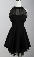 High Illusion Short Skater Black Graduation Dresses Homecoming Dress - promboutiqueonline