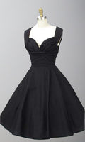1950s Style Shelf Bust Short Bridesmaid Dresses Retro Little Black Dresses P376 - promboutiqueonline