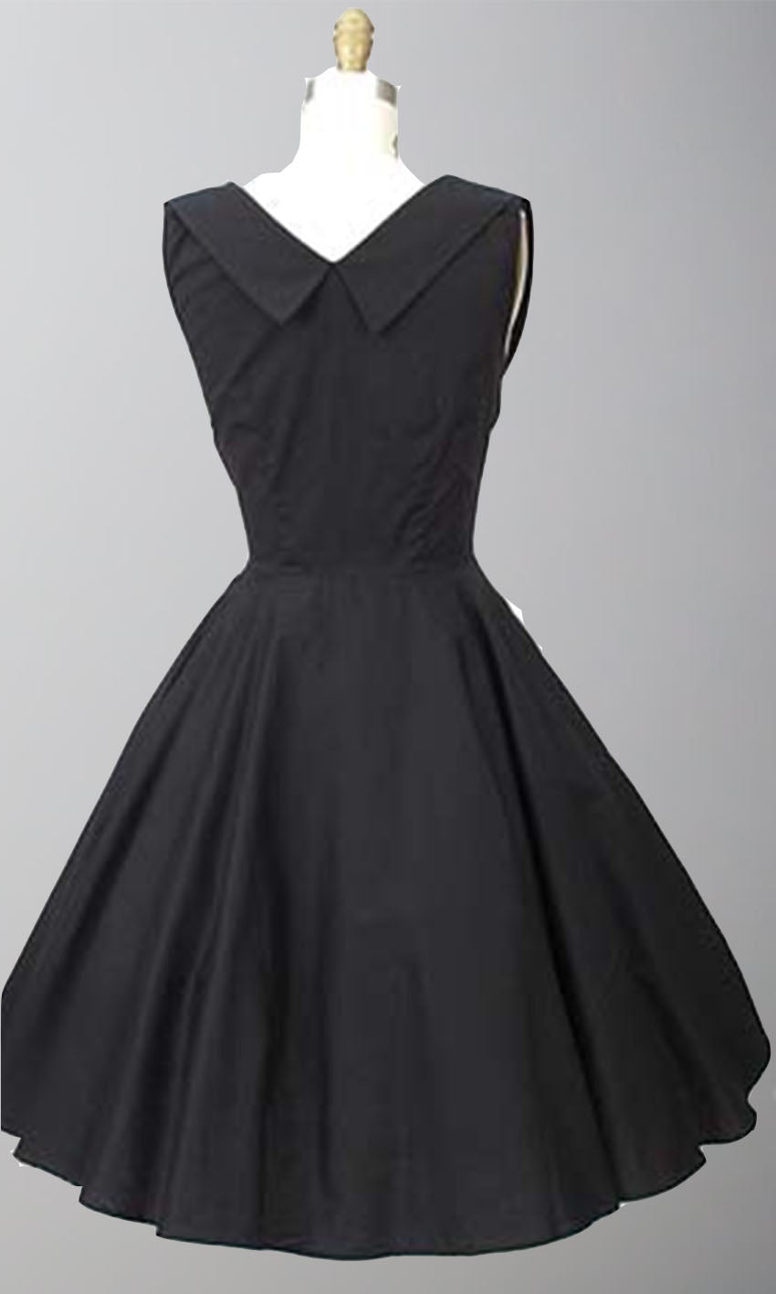 1950s Style Bridesmaid Dress - Retro Little Black Short Dress