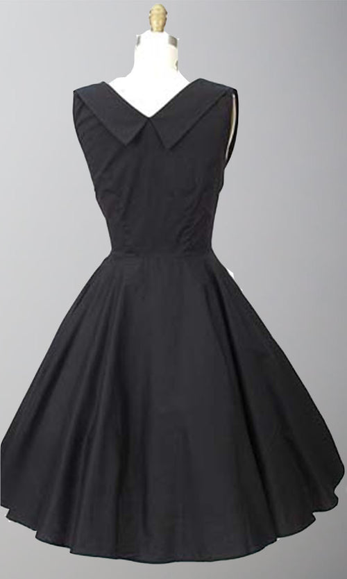 1950s Style Shelf Bust Short Bridesmaid Dresses Retro Little Black Dresses P376 - promboutiqueonline