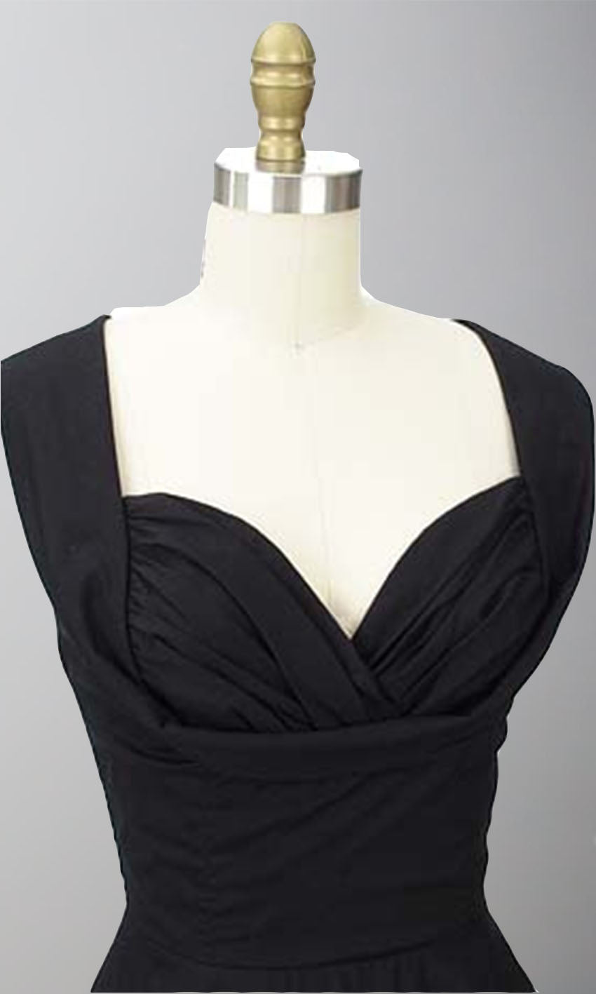 1950s Style Shelf Bust Short Bridesmaid Dresses Retro Little Black Dresses P376 - promboutiqueonline