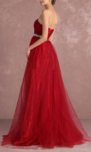 Load image into Gallery viewer, Long Red Strapless Prom Dresses for Girls with Lace Up Back P526 - promboutiqueonline