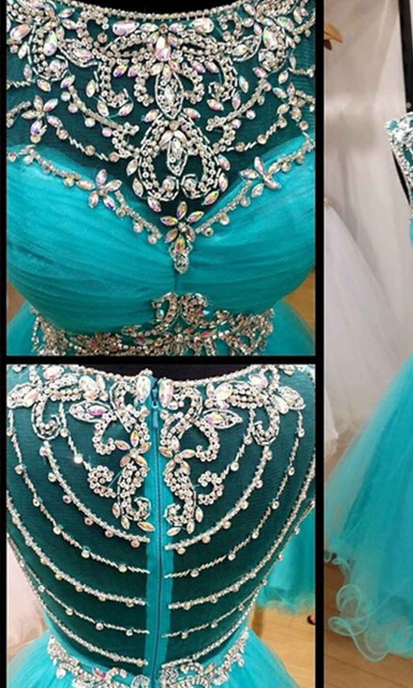 Short Extravagant Prom Dresses with Patterned Rhinestones And Sheer Back P536 - promboutiqueonline