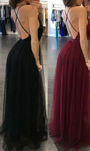 Metallic Long Backless Strappy Prom Dresses With Spaghetti Straps P548