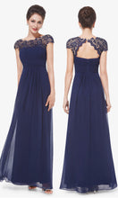Load image into Gallery viewer, Burgundy  Chiffon Bridesmaid Dresses with Sequin Floral Lace Illusion Neckline P554