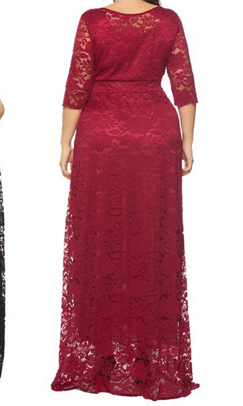 Green Long Sleeves Lace Bridesmaid Dresses with Empire Waist P578 - promboutiqueonline