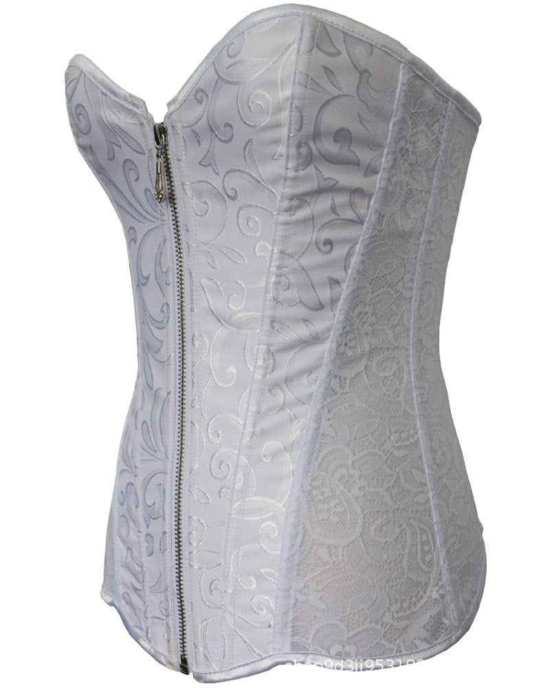 Strapless Lace Bustier Breathable Corset Top Womens Shapewear Bra - promboutiqueonline
