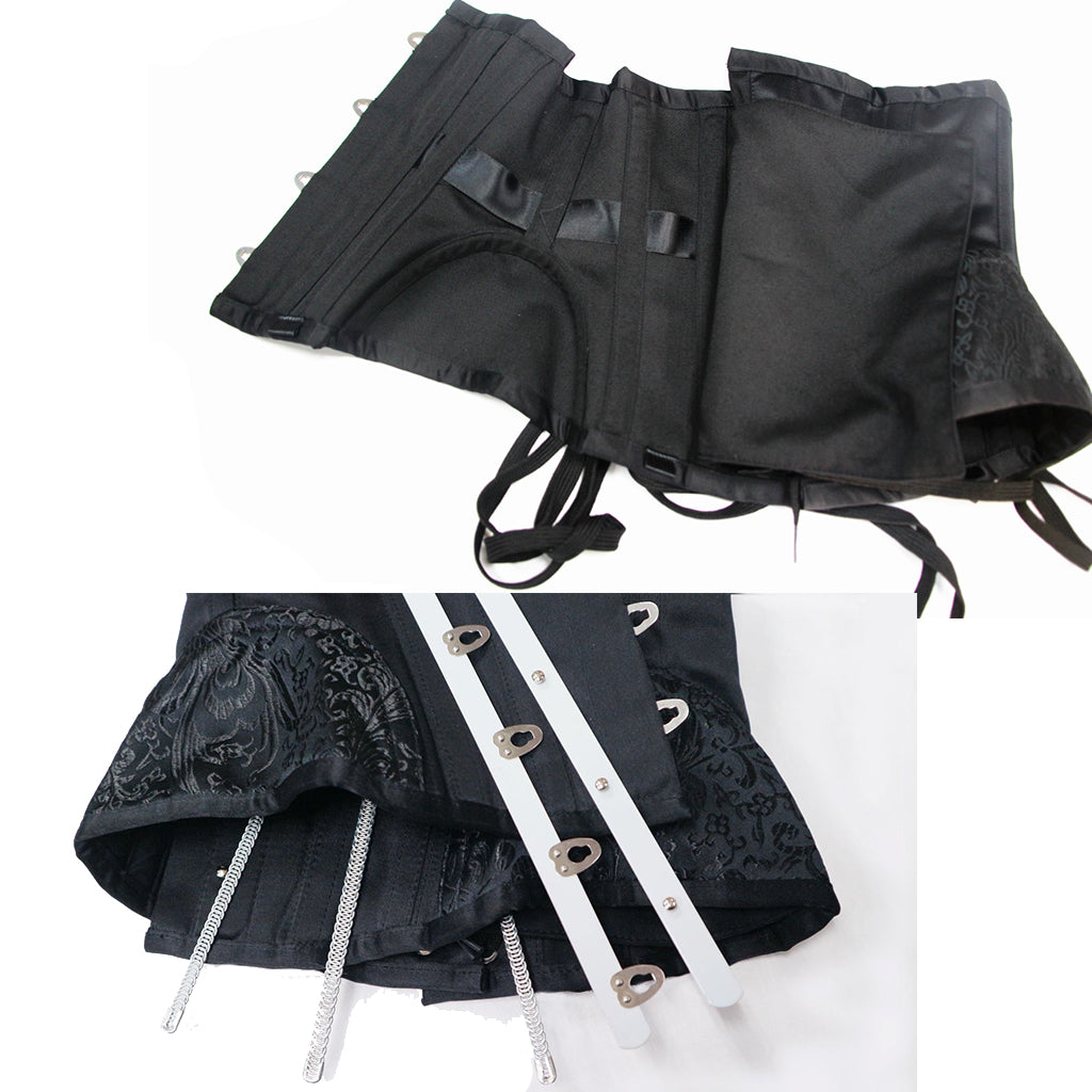 Gothic Waist Trainer Corset Underbust Bustier Waist Cincher Shapewear - promboutiqueonline