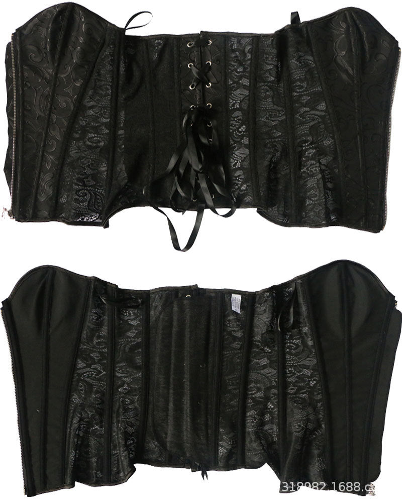 Strapless Lace Bustier Breathable Corset Top Womens Shapewear Bra - promboutiqueonline