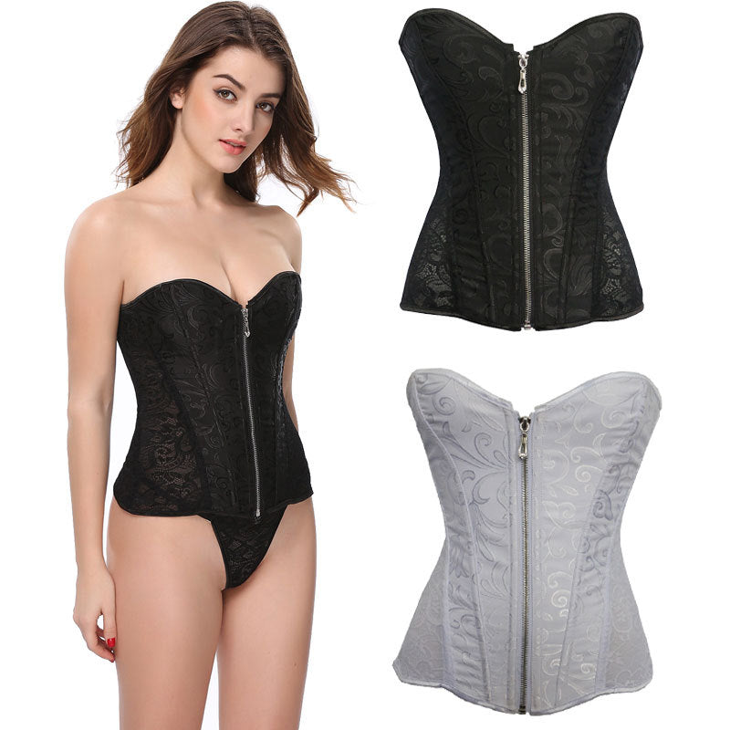 Strapless Lace Bustier Breathable Corset Top Womens Shapewear Bra - promboutiqueonline