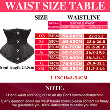 Load image into Gallery viewer, Gothic Waist Trainer Corset Underbust Bustier Waist Cincher Shapewear