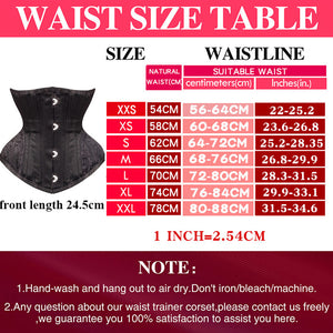 Gothic Waist Trainer Corset Underbust Bustier Waist Cincher Shapewear