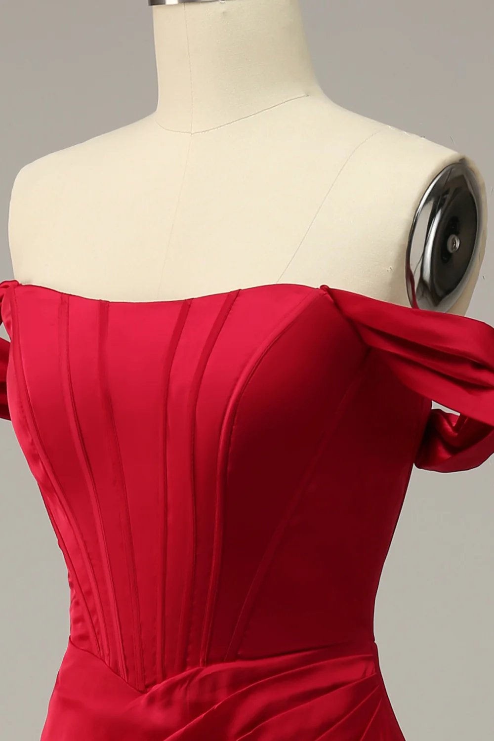 Convertible Red Bustier Mermaid Prom Dresses Strappy Tie Up Back - promboutiqueonline