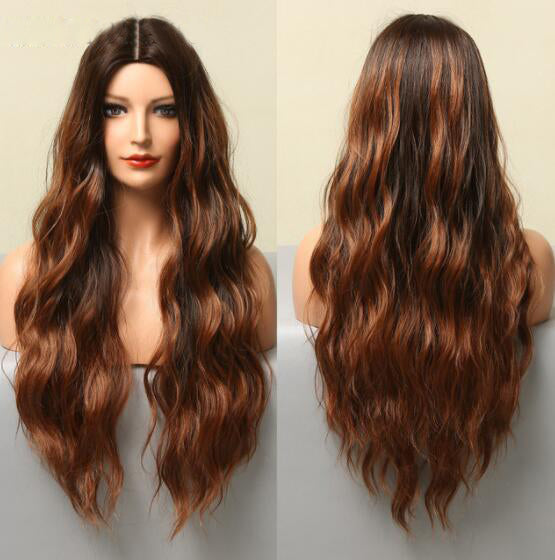 Purple Long Body Wave Synthetic Wigs for Women Cosplay Lolita Wigs High Temperature Fiber Hair - promboutiqueonline