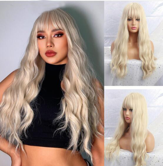 Purple Long Body Wave Synthetic Wigs for Women Cosplay Lolita Wigs High Temperature Fiber Hair - promboutiqueonline
