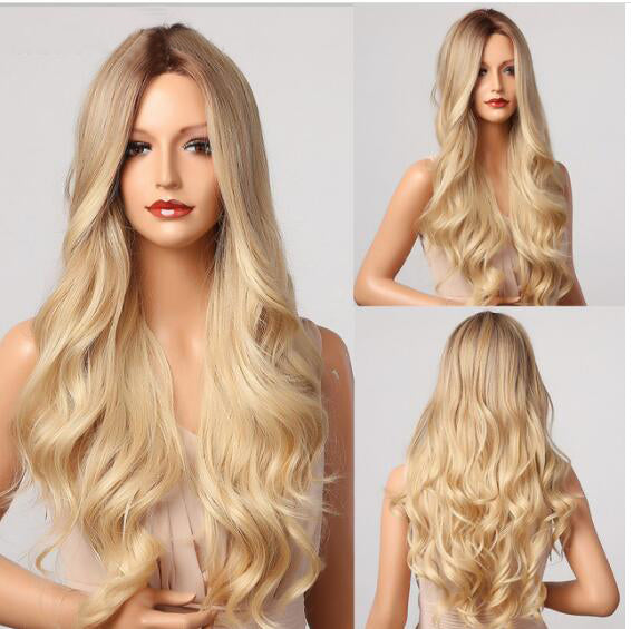 Purple Long Body Wave Synthetic Wigs for Women Cosplay Lolita Wigs High Temperature Fiber Hair - promboutiqueonline