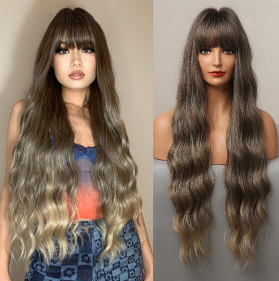 Purple Long Body Wave Synthetic Wigs for Women Cosplay Lolita Wigs High Temperature Fiber Hair - promboutiqueonline