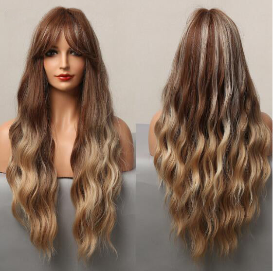 Purple Long Body Wave Synthetic Wigs for Women Cosplay Lolita Wigs High Temperature Fiber Hair - promboutiqueonline