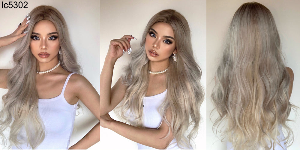Purple Long Body Wave Synthetic Wigs for Women Cosplay Lolita Wigs High Temperature Fiber Hair - promboutiqueonline