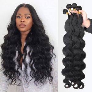 Black Body Wave bundles Black Women Hair Extensions Human Hair Weave Hair Piece for Girls