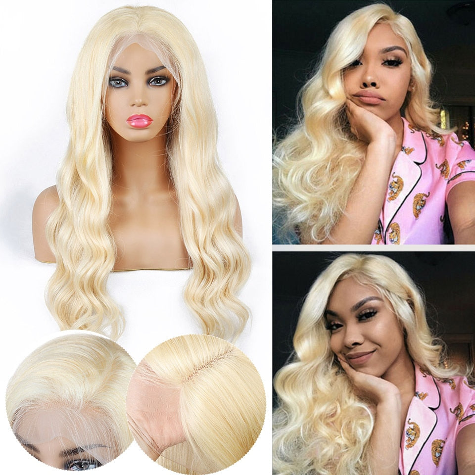 Blonde Body Wave Lace Front Wig Human Hair 30 inch Lace Wig HD Transparent Lace Frontal Wigs For Black Women - promboutiqueonline
