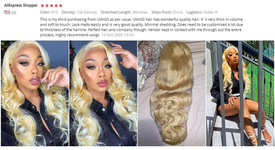 Blonde Body Wave Lace Front Wig Human Hair 30 inch Lace Wig HD Transparent Lace Frontal Wigs For Black Women - promboutiqueonline