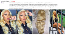 Load image into Gallery viewer, Blonde Body Wave Lace Front Wig Human Hair 30 inch Lace Wig HD Transparent Lace Frontal Wigs For Black Women - promboutiqueonline