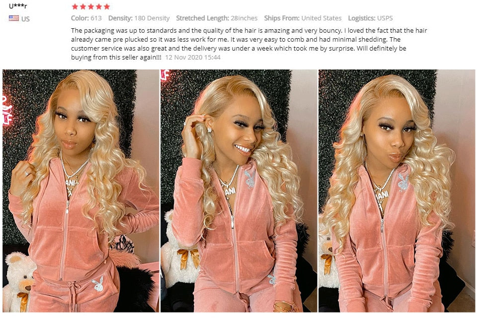 Blonde Body Wave Lace Front Wig Human Hair 30 inch Lace Wig HD Transparent Lace Frontal Wigs For Black Women - promboutiqueonline