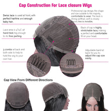 Load image into Gallery viewer, Long Body Wave Wigs 4x4 Inch Closure Wig Density 180% And 150% Natural Lace Wig With Pre-Plucked Natural Hairline - promboutiqueonline