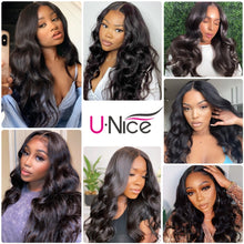Load image into Gallery viewer, Long Body Wave Wigs 4x4 Inch Closure Wig Density 180% And 150% Natural Lace Wig With Pre-Plucked Natural Hairline - promboutiqueonline