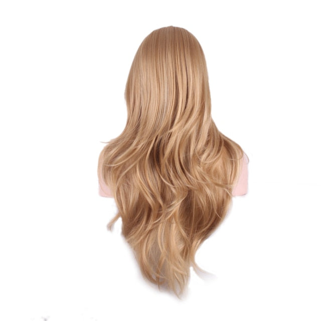 Purple Long Wavy Synthetic Hair Wig Hair Colored Cosplay Wigs For Women - promboutiqueonline