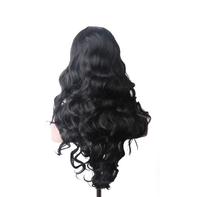 Purple Long Wavy Synthetic Hair Wig Hair Colored Cosplay Wigs For Women - promboutiqueonline