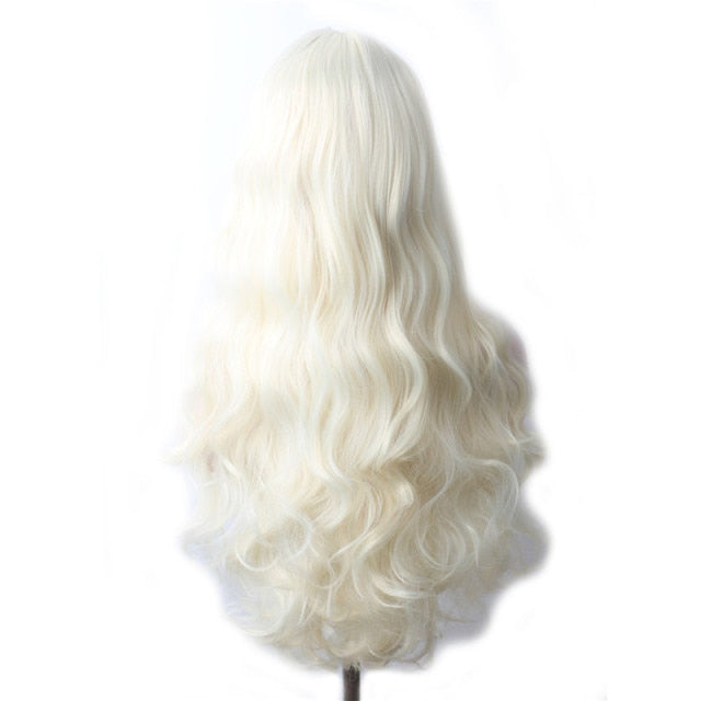 Purple Long Wavy Synthetic Hair Wig Hair Colored Cosplay Wigs For Women - promboutiqueonline