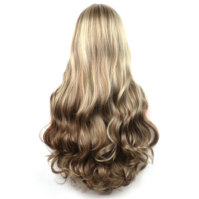 Purple Long Wavy Synthetic Hair Wig Hair Colored Cosplay Wigs For Women - promboutiqueonline