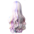 Purple Long Wavy Synthetic Hair Wig Hair Colored Cosplay Wigs For Women - promboutiqueonline
