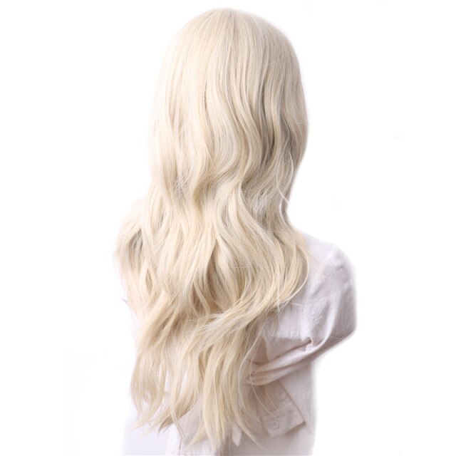 Purple Long Wavy Synthetic Hair Wig Hair Colored Cosplay Wigs For Women - promboutiqueonline