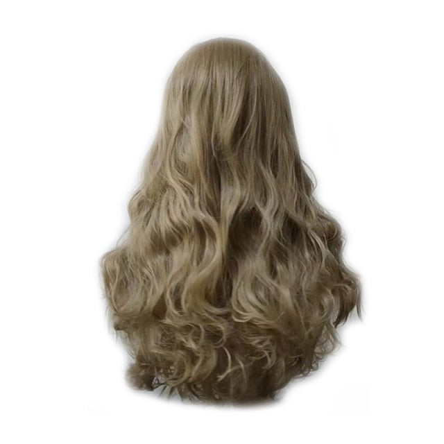 Purple Long Wavy Synthetic Hair Wig Hair Colored Cosplay Wigs For Women - promboutiqueonline
