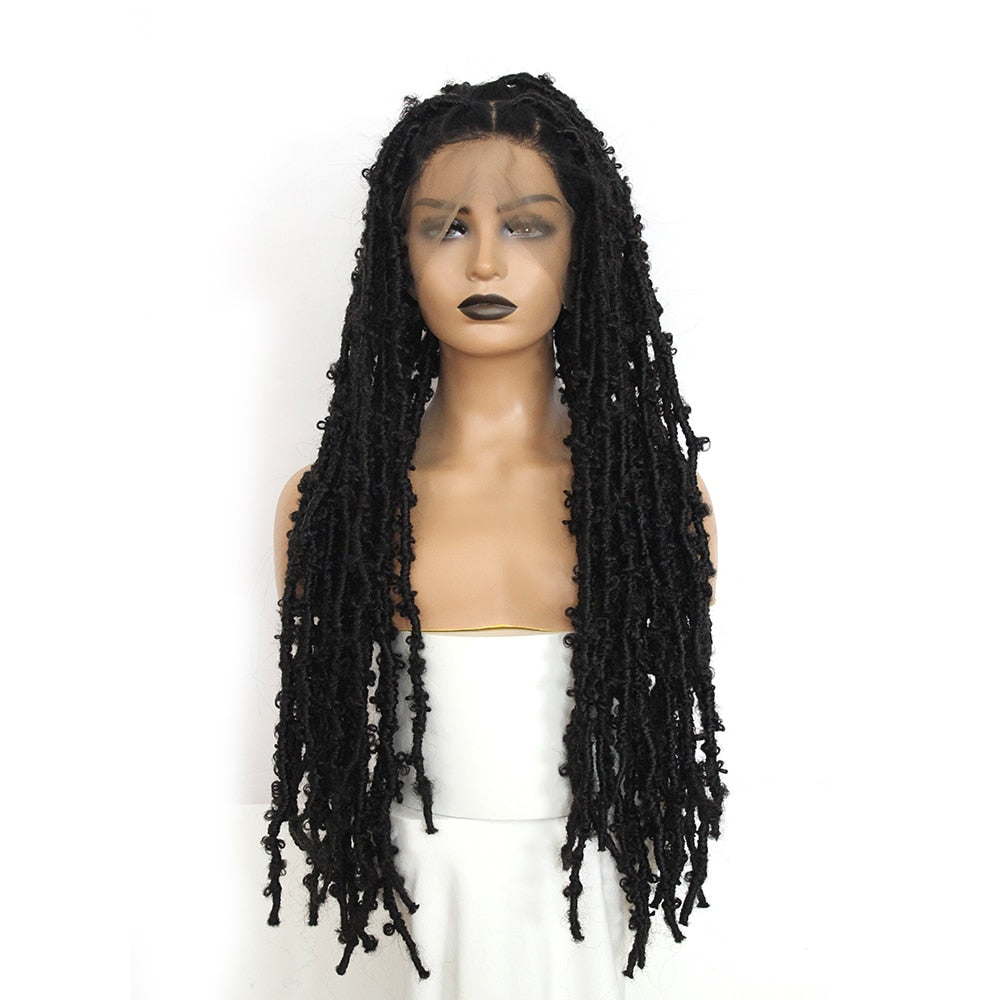 Synthetic Full Lace Braided Wigs for Black Women Long Crochet Braids Lace Loc Wigs - promboutiqueonline