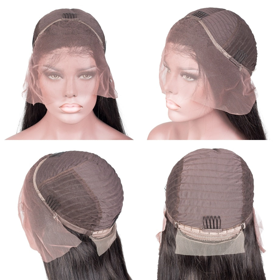 30 32 Inch Curly Remy Hair Deep Wave Frontal Human Hair Wigs For Black Women 13x4 HD Water Wave Lace Front Wig - promboutiqueonline
