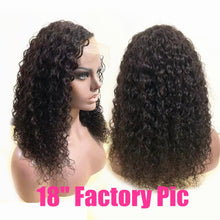 Load image into Gallery viewer, Brazilian 250 Density Black Kinky Curly Human Hair Wigs with Baby Hair 5x5 Silk Base Lace Closure Wigs For Women