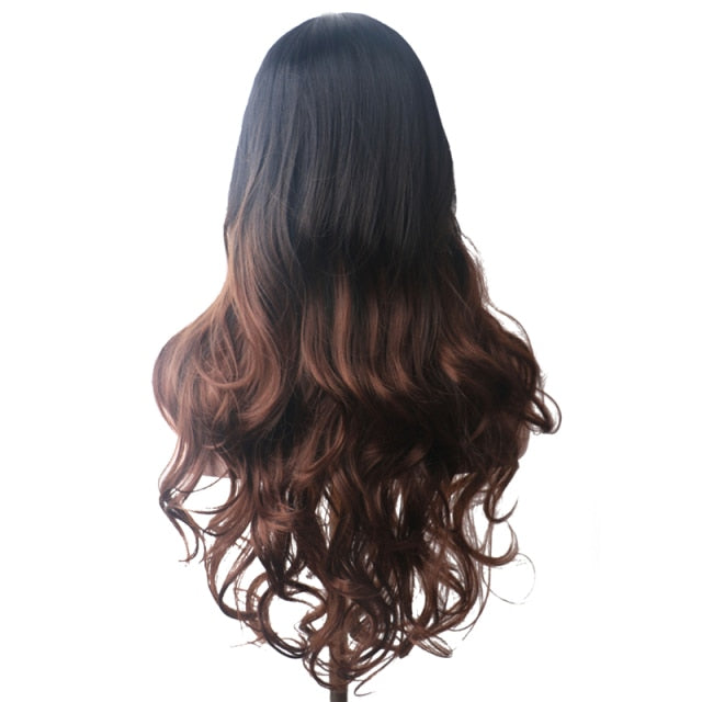 Purple Long Wavy Synthetic Hair Wig Hair Colored Cosplay Wigs For Women - promboutiqueonline