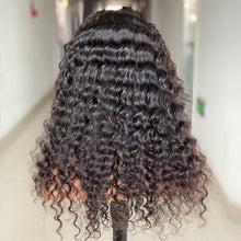 Load image into Gallery viewer, Deep Wave Lace Front Human Hair Wigs with Transparent French Lace Long Curly Lace Wigs with Baby Hair - promboutiqueonline